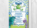 Monsters University Birthday Invitations Monsters University Birthday Invitation Sulley Mike