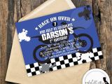 Motocross Birthday Invitations Motocross Birthday Party Invitation Supercross Dirt Bike