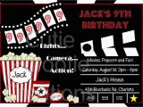 Movie Night Birthday Invitations Free Printable Movie Birthday Invitations Movie Night by Cutiestiedyeboutique