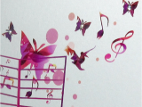 Musical Birthday Cards for Children Musical butterflies Birthday Card