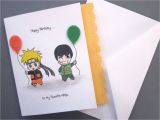 Naruto Birthday Card Naruto Inspired Birthday Card by Abitofimagination On Etsy