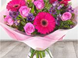 Next Birthday Flowers Gerbera and Rose Hand Tied Next Day Flowers