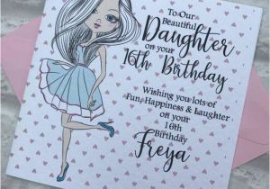 Niece 16th Birthday Card Personalised Daughter Granddaugther Niece Birthday Card
