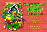 Ninja Turtle Birthday Invites Teenage Mutant Ninja Turtles Birthday Party Invitations