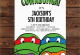 Ninja Turtle Birthday Invites Teenage Mutant Ninja Turtles Birthday Party Invitations