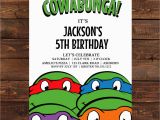 Ninja Turtles Birthday Invites Teenage Mutant Ninja Turtle Invitation Printable