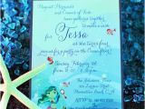 Ocean themed Birthday Invitations Mermaid Under the Sea Children 39 S Birthday Party