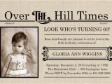 Over the Hill Birthday Invitations Extra Extra Over the Hill Times 60th Birthday Invitation