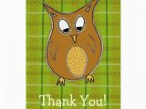 Owl Birthday Card Sayings Little Brown Owl Thank You Card