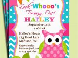 Owl themed Birthday Invitations Girl Owl Invitation Printable or Printed with Free