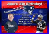 Patriots Birthday Party Invitations Nfl New England Patriots Birthday Invitation Kustom