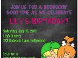 Pebbles Birthday Invitations Flintstones Pebbles Birthday Invite by Grinandgiggles On
