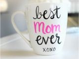 Perfect Gift for Mom On Her Birthday Hand Painted Best Mom Ever Mug Perfect Gift for Mom for