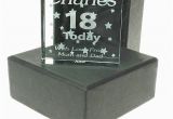 Personalised 18th Birthday Gifts for Him Personalised 18th Birthday Glass Block Boy Personalised