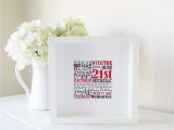 Personalised 21st Birthday Gifts for Her Personalized 21st Birthday Gift Framed Print Personalised Word