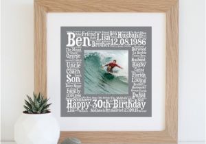 Personalised 30th Birthday Gifts for Him Personalised 30th Birthday Gift Printable 30th Birthday