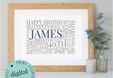 Personalised 40th Birthday Presents for Him 46 Best Word Art Prints Images On Pinterest 9th Wedding