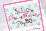 Personalised 50th Birthday Cards for Her Personalised 50th Birthday Card by Amanda Hancocks