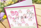 Personalised 50th Birthday Cards for Her Personalised 50th Birthday Card by Amanda Hancocks