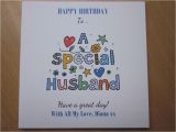 Personalised Birthday Cards for Husband Personalised Handmade Birthday Card Husband 40th 50th
