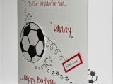Personalised Birthday Cards for Husband Personalised Handmade Football Birthday Card Age 6 99
