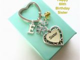 Personalised Gifts for Her 60th Birthday 60th Birthday Gift for Sister Personalised Sister Keyring