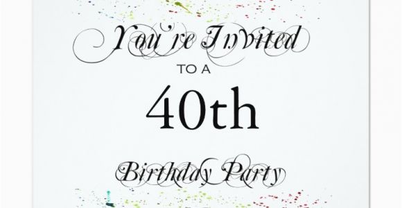 Personalized 40th Birthday Invitations Personalized 40th Birthday Party Invitations Zazzle