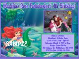 Personalized Ariel Birthday Invitations Little Mermaid Birthday Invitations Ideas Bagvania Free