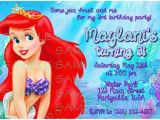 Personalized Ariel Birthday Invitations Personalized Little Mermaid Ariel Party Invitation