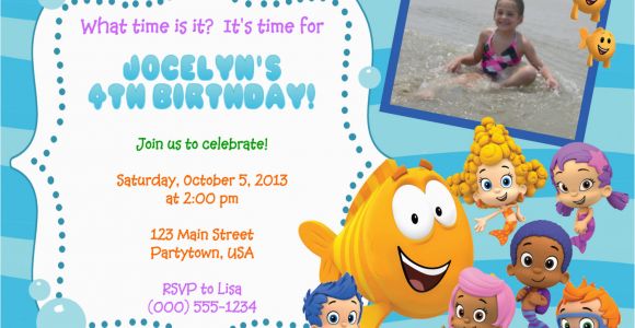 Personalized Bubble Guppies Birthday Invitations Personalized Bubble Guppies Invitations