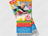 Personalized Circus Birthday Invitations Carnival Ticket Invitations Circus Birthday Party by