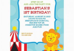 Personalized Circus Birthday Invitations Circus Personalized Invitation Each Low Priced