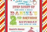 Personalized Circus Birthday Invitations Custom Carnival Circus Birthday Party Invitation by