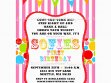 Personalized Circus Birthday Invitations Personalized Circus Birthday Invitations