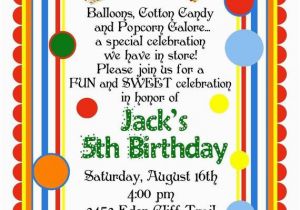 Personalized Circus Birthday Invitations Personalized Invitations Circus Carnival Birthday Party