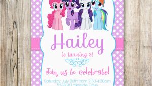 Personalized Invites for Birthday My Little Pony Personalized Birthday Invitations