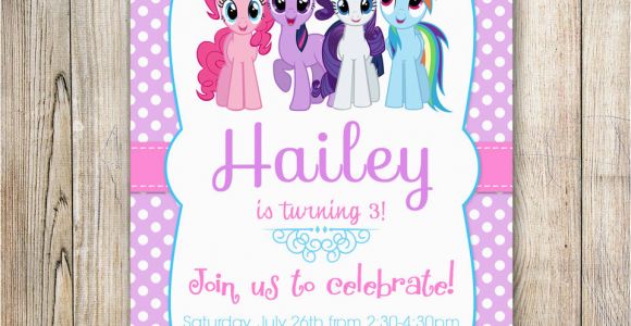 Personalized Invites for Birthday My Little Pony Personalized Birthday Invitations