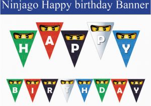 Personalized Lego Happy Birthday Banner Instant Dl Ninjago Happy Birthday Banner Non Persoalized