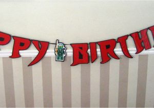 Personalized Lego Happy Birthday Banner Ninja Font Happy Birthday Banner Giant Size by Devany On Etsy