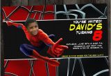 Personalized Spiderman Birthday Invitations Birthday Party Kids Invitation Super Hero by