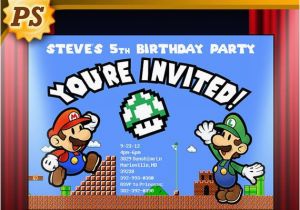 Personalized Super Mario Birthday Invitations 46 Best Custom Birthday Party Invitations Images On