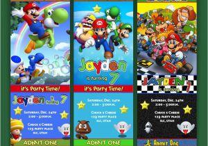 Personalized Super Mario Birthday Invitations Super Mario Brothers Birthday Invitation Tickets Mario