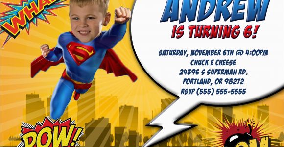 Personalized Superman Birthday Invitations Superman Birthday Invitations Kustom Kreations