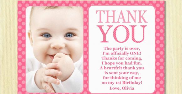 Photo Thank You Cards 1st Birthday First Birthday Matching Thank You Card 4×6 the Big One Diy