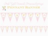 Pink and Gold Happy Birthday Banner Free Printable Pink Gold Damask Princess Carriage Printable Pennant