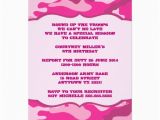 Pink Camo Birthday Invitations Hot Pink Camouflage Birthday Party Invite Camo Zazzle