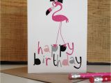 Pink Flamingo Birthday Cards Pink Flamingo 39 Happy Birthday 39 Card by Half Pint Home