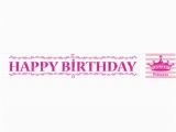 Pink Happy Birthday Banner Walmart Club Pack Of 12 Quot Happy Birthday Quot Pink Princess Royalty