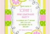 Pink Lemonade Birthday Invitations Pink Lemonade Birthday Party Invitation Personalized Diy