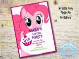 Pinkie Pie Birthday Invitations My Little Pony Pinkie Pie Invitations